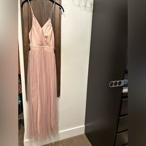 Fun pink tulle maxi dress